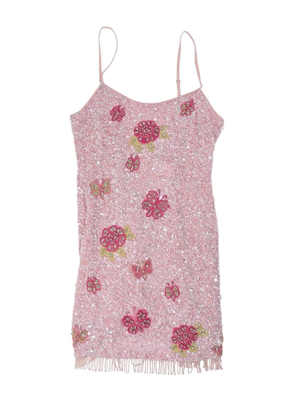 Mirchi by Kim Amal Hand Beaded Dress in Pink